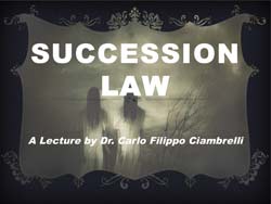 Presentation of a Lecture given at the Mahidol University of Bangkok on Thai Succession Law
